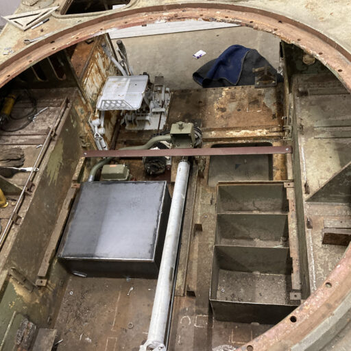 The M36 Jackson inner hull completely stripped with overhauled components going in for a test fit.
