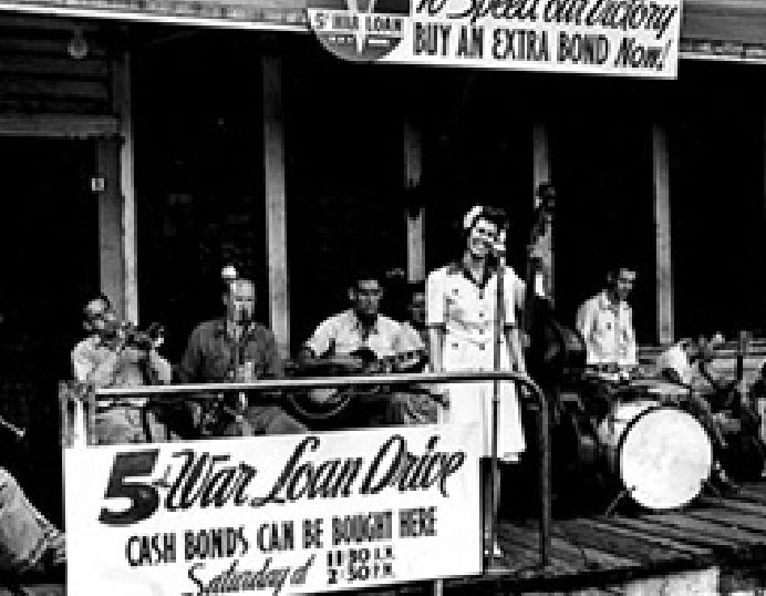 Musicians performing at a 5th War Loan Drive bond rally