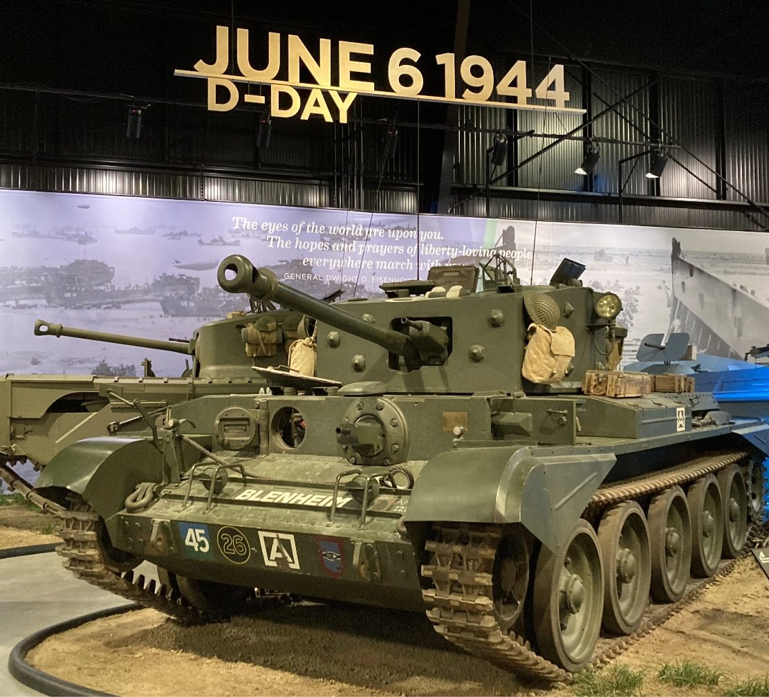 WWII D-Day Cromwell tank exhibit