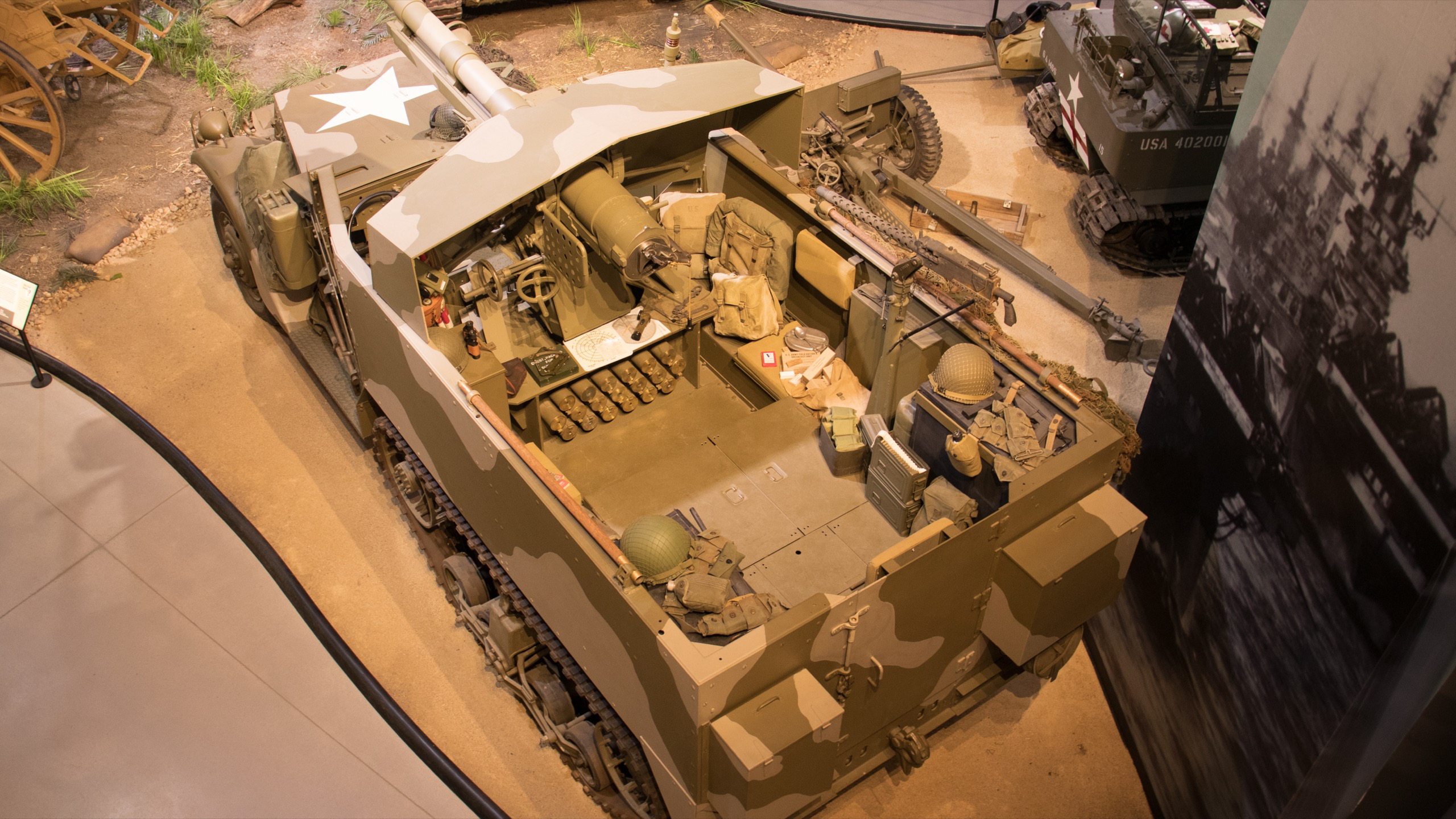 1943 M3 Gun Motor Carriage GMC, top