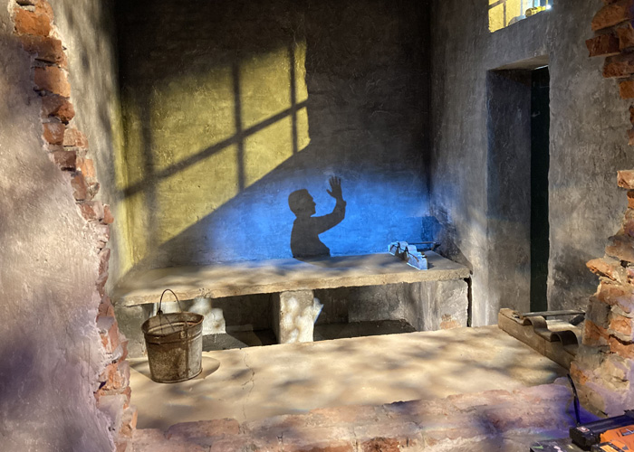 Reconstructed Hoa Lo prison cell