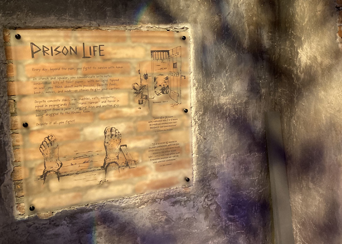 Hoa Lo prison life display